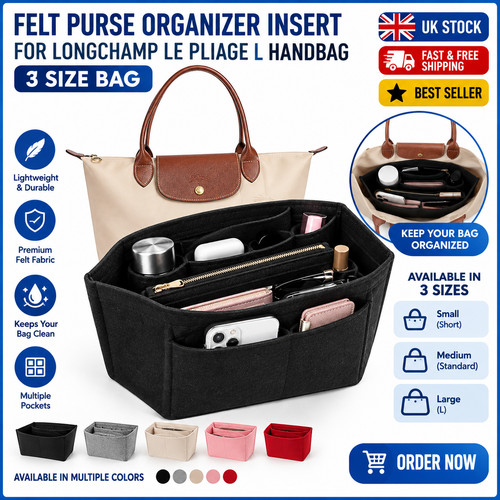 Felt purse organizer insert - purse,