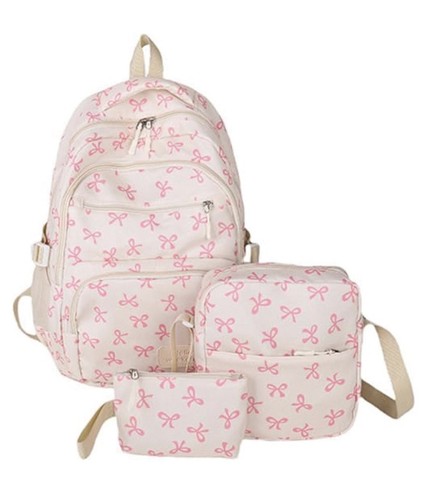 3pcs set pretty pink bow - pink,