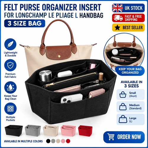 Felt purse organizer insert - felt,