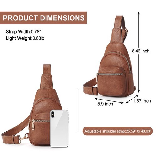 Cowhide leather sling - cowhide, chest
